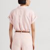 Pembe Kadın Ralph Lauren Keten Dolman Kollu Gömlek