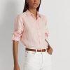Pembe Kadın Ralph Lauren Keten Gömlekler Pembe Kadın Ralph Lauren Keten Gömlekler