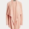 Pembe Kadın Ralph Lauren Keten-Pamuklu Örgü Hırka Kazakları Pembe Kadın Ralph Lauren Keten-Pamuklu Örgü Hırka Kazakları
