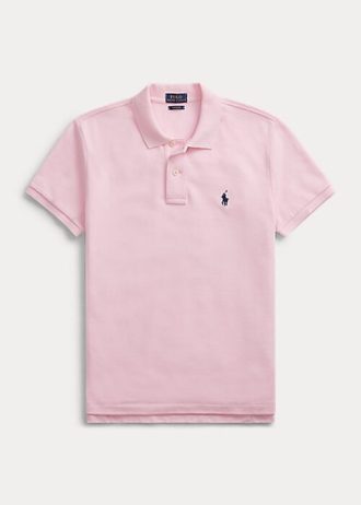 Pembe Kadın Ralph Lauren Klasik Kesim File Polo Tişörtler