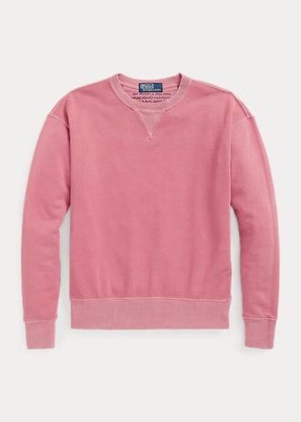 Pembe Kadın Ralph Lauren Organik Pamuklu Yuvarlak Yaka Sweatshirt