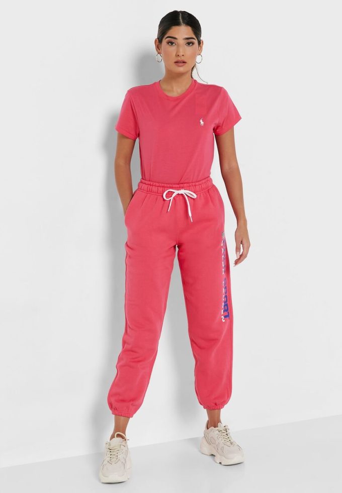 Pembe Kadın Ralph Lauren Yüksek Bel Bilek Eşofman Altı Pembe Kadın Ralph Lauren Yüksek Bel Bilek Eşofman Altı