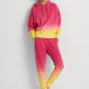 Pembe / Turuncu / Sarı Kadın Ralph Lauren Dip-Dyed Fransız Havlu Eşofman Altı Pembe / Turuncu / Sarı Kadın Ralph Lauren Dip-Dyed Fransız Havlu Eşofman Altı