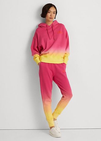 Pembe / Turuncu / Sarı Kadın Ralph Lauren Dip-Dyed Fransız Havlu Eşofman Altı