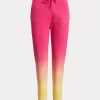 Pembe / Turuncu / Sarı Kadın Ralph Lauren Dip-Dyed Fransız Havlu Eşofman Altı Pembe / Turuncu / Sarı Kadın Ralph Lauren Dip-Dyed Fransız Havlu Eşofman Altı