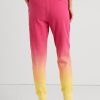 Pembe / Turuncu / Sarı Kadın Ralph Lauren Dip-Dyed Fransız Havlu Eşofman Altı Pembe / Turuncu / Sarı Kadın Ralph Lauren Dip-Dyed Fransız Havlu Eşofman Altı