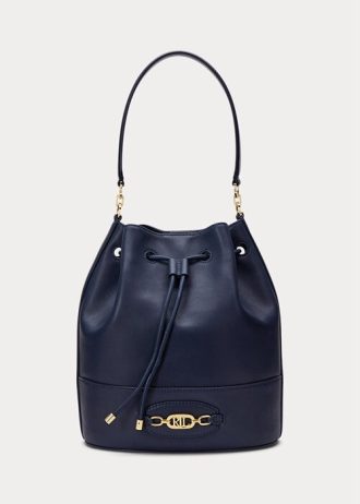 Rafine Lacivert Kadın Ralph Lauren Deri Büyük Andie El Çantası