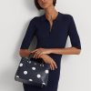 Rafine Lacivert/Vanilya Kadın Ralph Lauren Polka-Dot Deri Küçük Marcy Çantalar Rafine Lacivert/Vanilya Kadın Ralph Lauren Polka-Dot Deri Küçük Marcy Çantalar