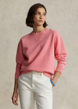 Rose Kadın Ralph Lauren Polar Yuvarlak Yaka Kazak Sweatshirt