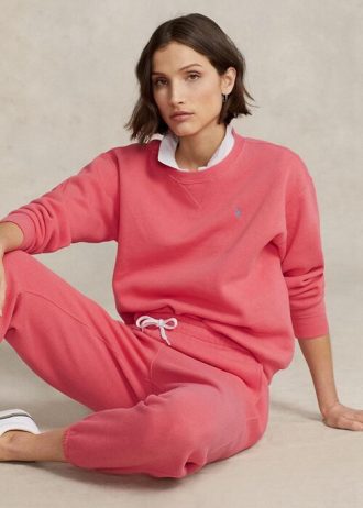 Rose Kadın Ralph Lauren Polar Yuvarlak Yaka Kazak Sweatshirt