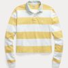 Sarı/Beyaz Kadın Ralph Lauren Çizgili Kısa Forma Rugby Polo Tişörtleri Sarı/Beyaz Kadın Ralph Lauren Çizgili Kısa Forma Rugby Polo Tişörtleri