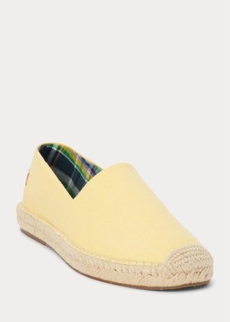 Sarı Erkek Ralph Lauren Cevio Yıkanmış Kanvas Espadril