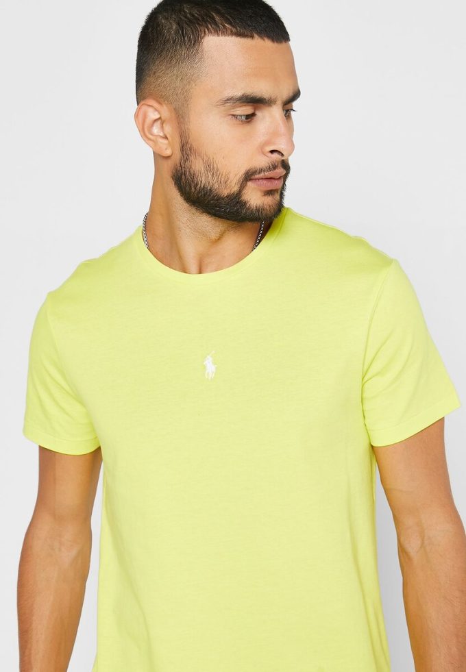 Sarı Erkek Ralph Lauren Essential Yuvarlak Yaka Tişörtler