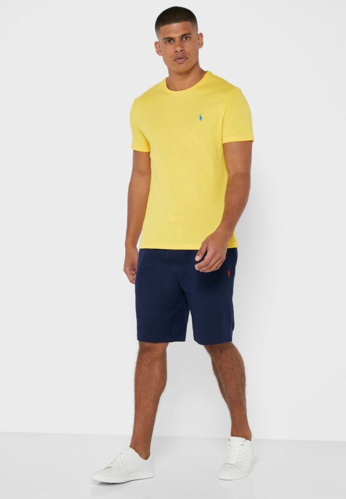 Sarı Erkek Ralph Lauren Göğüs Logolu Yuvarlak Yaka Tişörtler Sarı Erkek Ralph Lauren Göğüs Logolu Yuvarlak Yaka Tişörtler