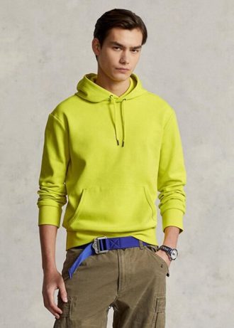 Sarı Erkek Ralph Lauren Çift Örgü Kapüşonlu Üst