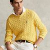 Sarı Erkek Ralph Lauren Kablo Örgülü Pamuklu Kazak Sarı Erkek Ralph Lauren Kablo Örgülü Pamuklu Kazak