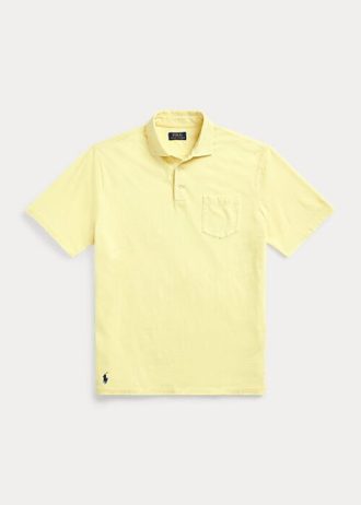 Sarı Erkek Ralph Lauren Klasik Kesim Pamuklu-Keten Polo Tişörtler