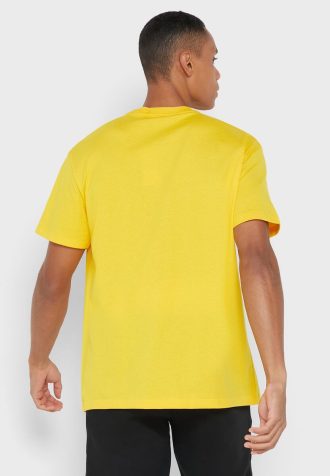 Sarı Erkek Ralph Lauren Logolu Yuvarlak Yaka Tişörtler