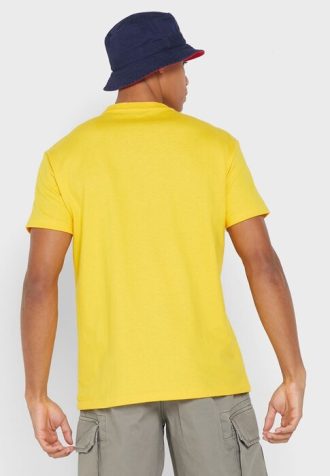 Sarı Erkek Ralph Lauren Logolu Yuvarlak Yaka Tişörtler