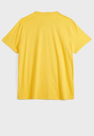 Sarı Erkek Ralph Lauren Logolu Yuvarlak Yaka Tişörtler