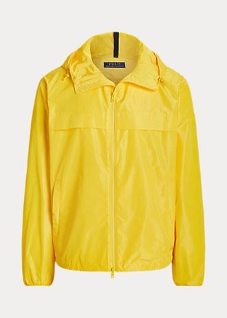 Sarı Erkek Ralph Lauren Su Geçirmez Kapüşonlu Ceketler