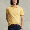 Sarı Erkek Ralph Lauren Özel Slim Fit File Polo Tişörtleri Sarı Erkek Ralph Lauren Özel Slim Fit File Polo Tişörtleri