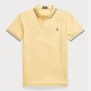 Sarı Erkek Ralph Lauren Özel Slim Fit File Polo Tişörtleri Sarı Erkek Ralph Lauren Özel Slim Fit File Polo Tişörtleri