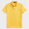 Sarı Erkek Ralph Lauren Özel Slim Fit File Polo Tişörtleri Sarı Erkek Ralph Lauren Özel Slim Fit File Polo Tişörtleri