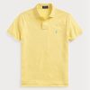 Sarı Erkek Ralph Lauren Özel Slim Fit File Polo Tişörtleri Sarı Erkek Ralph Lauren Özel Slim Fit File Polo Tişörtleri