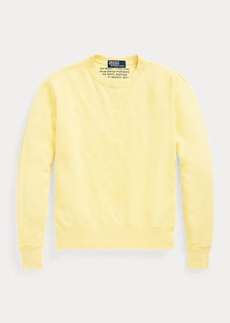 Sarı Kadın Ralph Lauren Organik Pamuklu Yuvarlak Yaka Sweatshirt