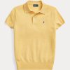 Sarı Kadın Ralph Lauren Slim Fit Kaşmir Polo Tişörtleri Sarı Kadın Ralph Lauren Slim Fit Kaşmir Polo Tişörtleri