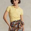 Sarı Kadın Ralph Lauren Slim Fit Kaşmir Polo Tişörtleri Sarı Kadın Ralph Lauren Slim Fit Kaşmir Polo Tişörtleri