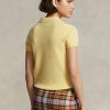 Sarı Kadın Ralph Lauren Slim Fit Kaşmir Polo Tişörtleri Sarı Kadın Ralph Lauren Slim Fit Kaşmir Polo Tişörtleri