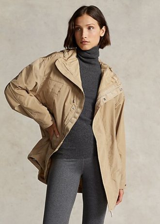 Sarı Kadın Ralph Lauren Su Geçirmez Yırtılmaz Rüzgarlık