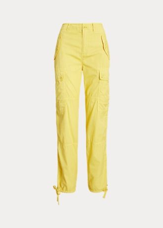 Sarı Kadın Ralph Lauren Tüy Sıklet Twill Kargo Bilek Pantolonu