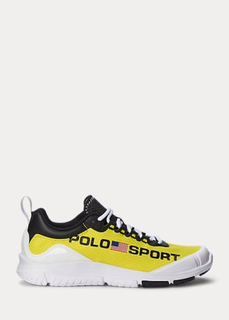 Sarı / Siyah Kadın Ralph Lauren Polo Sport Tech Racer Spor Ayakkabı