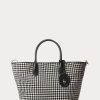 Siyah/Beyaz Balık Sırtı Desenli Kadın Ralph Lauren Balık Sırtı Desenli Orta Boy Bellport Tote Çantalar Siyah/Beyaz Balık Sırtı Desenli Kadın Ralph Lauren Balık Sırtı Desenli Orta Boy Bellport Tote Çantalar