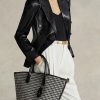 Siyah/Beyaz Balık Sırtı Desenli Kadın Ralph Lauren Balık Sırtı Desenli Orta Boy Bellport Tote Çantalar Siyah/Beyaz Balık Sırtı Desenli Kadın Ralph Lauren Balık Sırtı Desenli Orta Boy Bellport Tote Çantalar