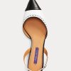 Siyah / Beyaz Kadın Ralph Lauren Garland Renk Bloklu Slingback Topuklu Ayakkabı Siyah / Beyaz Kadın Ralph Lauren Garland Renk Bloklu Slingback Topuklu Ayakkabı