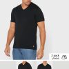 Siyah Erkek Ralph Lauren 2’li Temel V Yaka Tişörtler Siyah Erkek Ralph Lauren 2’li Temel V Yaka Tişörtler