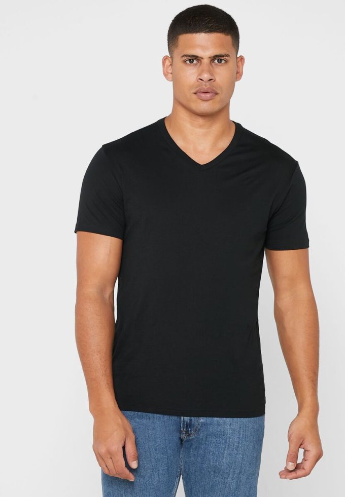 Siyah Erkek Ralph Lauren 2’li Temel V Yaka Tişörtler Siyah Erkek Ralph Lauren 2’li Temel V Yaka Tişörtler