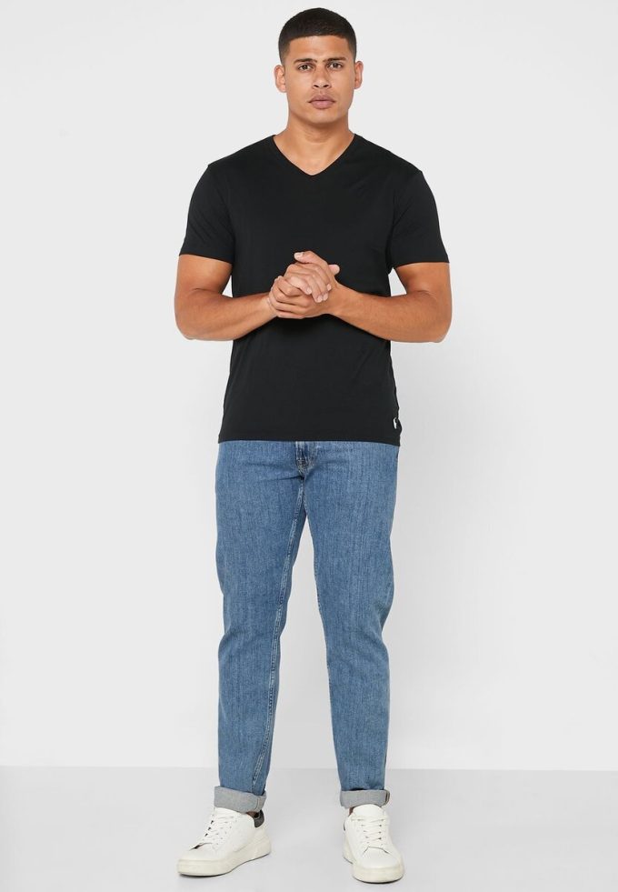 Siyah Erkek Ralph Lauren 2’li Temel V Yaka Tişörtler Siyah Erkek Ralph Lauren 2’li Temel V Yaka Tişörtler
