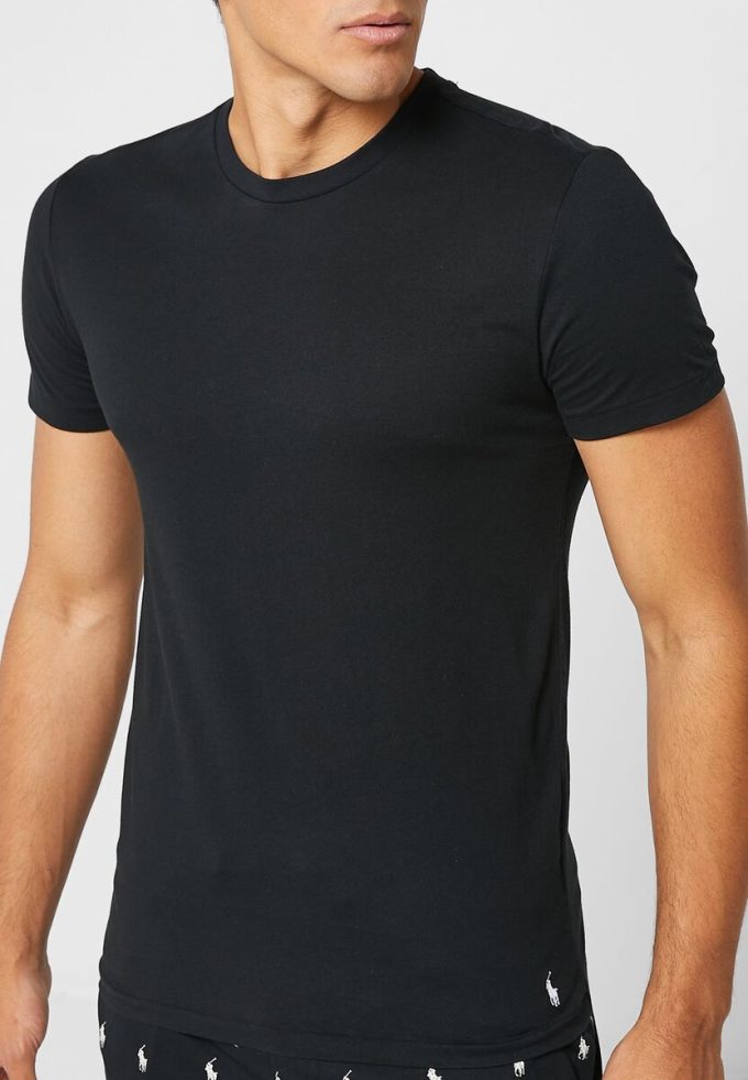 Siyah Erkek Ralph Lauren 3’lü Paket Çeşitli Yuvarlak Yaka Tişörtler