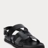 Siyah Erkek Ralph Lauren Biorn Dana Derisi Sandaletler Siyah Erkek Ralph Lauren Biorn Dana Derisi Sandaletler