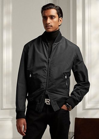 Siyah Erkek Ralph Lauren Drayton Pamuk Karışımlı Bomber Ceketler
