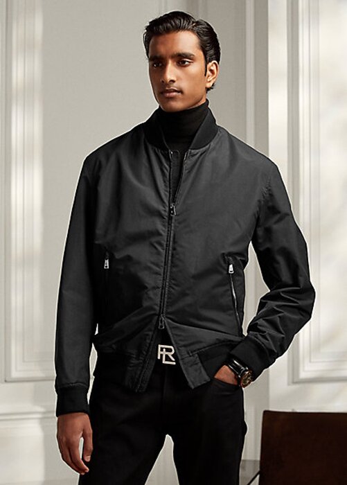 Siyah Erkek Ralph Lauren Drayton Pamuk Karışımlı Bomber Ceketler Siyah Erkek Ralph Lauren Drayton Pamuk Karışımlı Bomber Ceketler