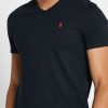 Siyah Erkek Ralph Lauren Essential V Yaka Tişörtleri