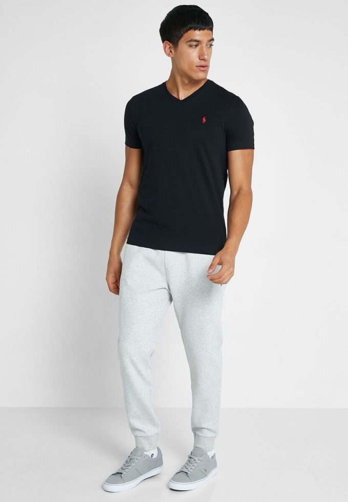 Siyah Erkek Ralph Lauren Essential V Yaka Tişörtleri