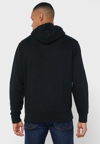 Siyah Erkek Ralph Lauren Grafik Kapüşonlu Üst