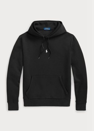 Siyah Erkek Ralph Lauren Çift Örgü Kapüşonlu Üst